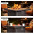 Outdoor Steel Propane Fire Table, 50,000 BTU with Lid and Lava Rock-122057182