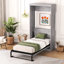 Armoire pour lit simple, gris