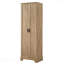 Armoire de rangement avec deux portes pour salle de bain, bureau, tablette réglable, panneau de fibres à densité moyenne, brun