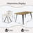 5-Piece Dining Set with Swivel Upholstered Chairs and Rectangular Table - 2 Color Options for Kitchen Dining Room-1479181209-1479181208