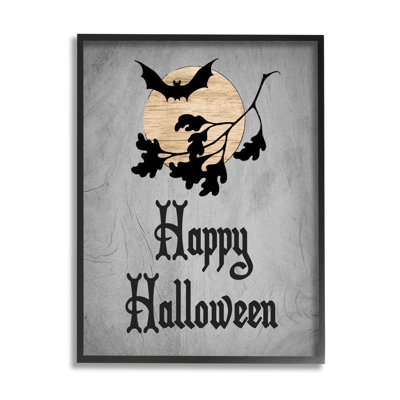 Az-662-Framed " Happy Halloween Bats " by Lil' Rue
