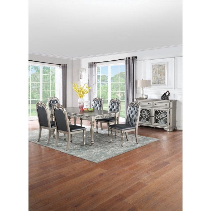 Ensemble de 2 chaises d'appoint Majestic, Gris, Argent