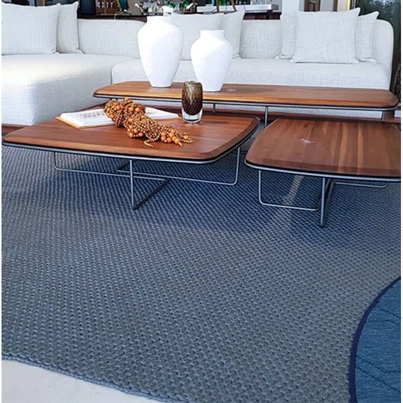 Surath Rectangle Indoor/Outdoor Area Rug in Navy, Rectangle 5' x 8', Navy