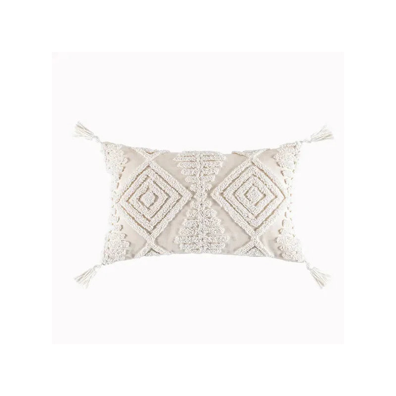 Folkston White Rectangular Scatter Cushion Pillow Cover
