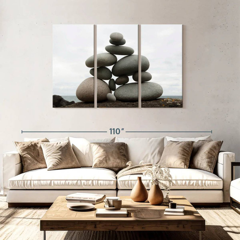 Kerrick Balanced Stone Stack, 48" H x 74" W
