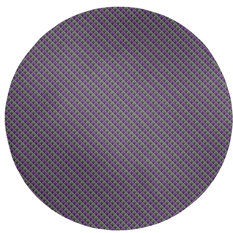 Chenille Geometric Indoor Rug, Round 5'