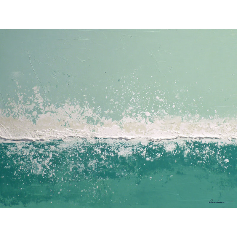 Art mural sur toile Mint Tide Splash, H 16 po x l 24 po