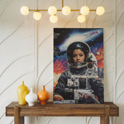 Wall Art Canvas Retro Space Exploration Canvasastronaut And Vintage Nasa Collage Art Ready To Hang Gallery Wrapped Home Decor Modern Design