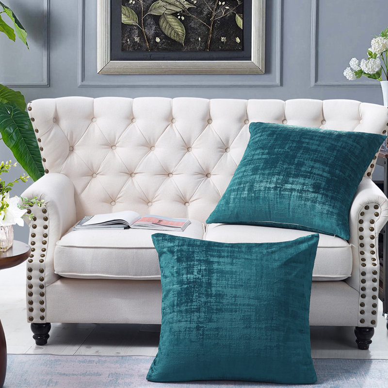 Square Euro Pillow Cover, Agate Green