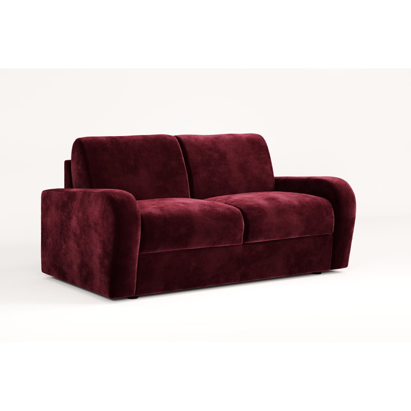 Jay-Be® Deco Sofa Bed with e-Sprung™ Mattress - Three seater - Luxe Velvet, Shiraz, 81cm H x 196cm W x 100cm D