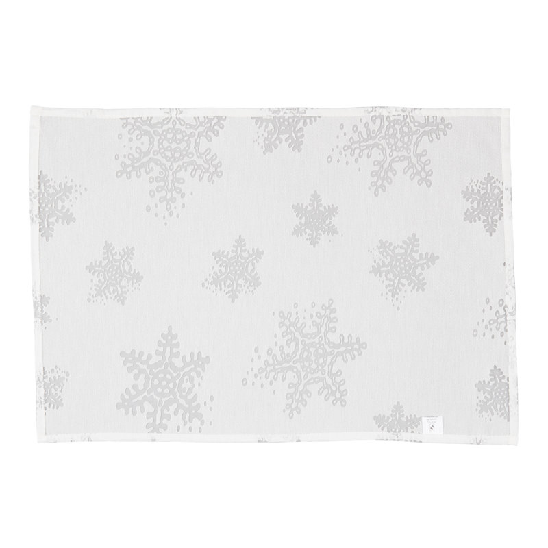 Evening Snowflake Collection Polyester No Pattern Rectangle Placemat