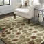Tapis vert moderne en laine noué à la main 9 x 12 Concentrics
