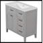 Ensemble de meuble-lavabo simple 35,98 po avec plateau en céramique Omani-916454332