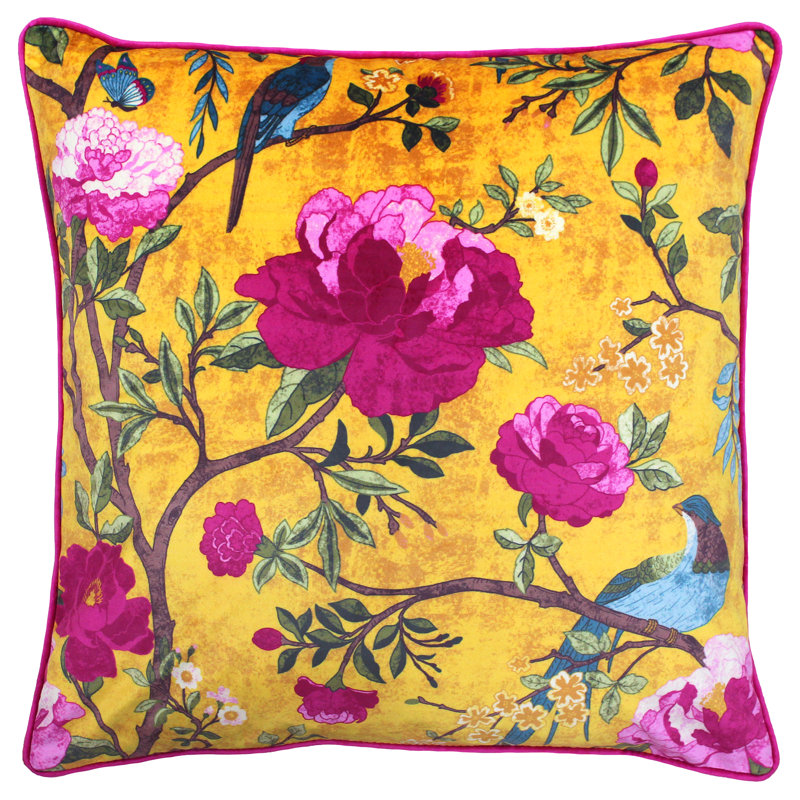 Floral Square Pillow Cover