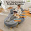 Fauteuil en velours côtelé avec repose-pieds-108743757