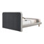 Lit plateforme tapissier gris Mahdia-98269332