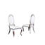 Ensemble de salle à manger en marbre blanc Sipes avec chaises en similicuir blanc Sipes-1025484907-1025484906