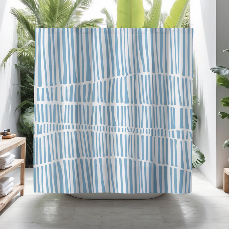 Rideau de douche Coco, Bleu