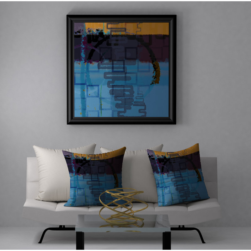 Spicey Abstract Reversible Throw Pillow, 24" x 24"