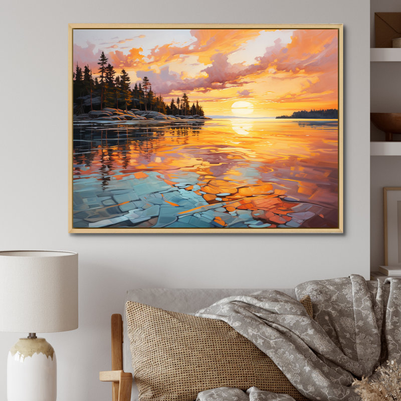 Writhlington Canada Morning Reflections II sur impression sur toile, H 12 po x l 20 po x P 1 po, Cadre naturel flottant