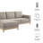 Roscoe Left-Facing Fabric Sectional Sofa With Chaise-117983191-117983192
