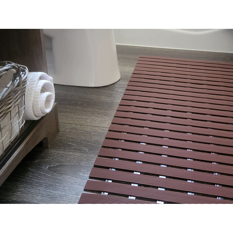 Tapis de sol en vinyle VinTread, L 3 pi x L 8 pi, Brun
