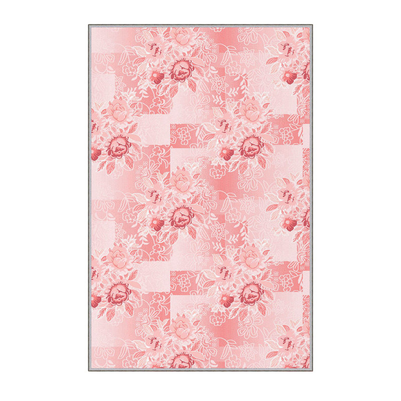High-Quality 3D Printed Area Rug (2.6 x 4.0 ft), 100% Polyester, 0.3 in Pile Height | Antibacterial, Non-Slip PVC Felt Dot Underside | Machine Washable, Elegant Design for Living Room, Bedroom & Office