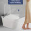 Toilette intelligente avec bidet, fonction d'ouverture et de fermeture automatique, siège chauffant, séchage à l'eau chaude, capteur de pied, modes de lavage de la fontaine, température réglable, mémoire de bouton du côté de la sécheuse, céramique automatique de haute qualité