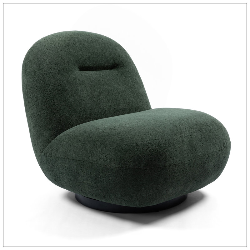 Chaise pivotante moderne et confortable pour divers espaces, rehaussant le style intérieur, Vert