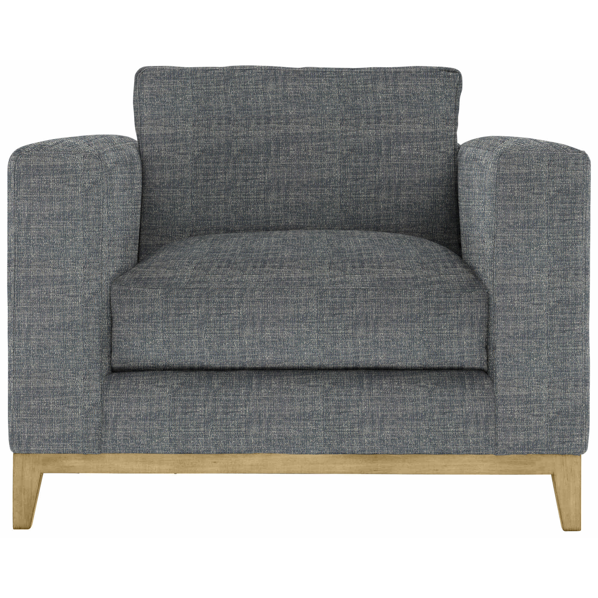 Noel 40" Wide Armchair, Dark Gray Chenille 5533-011, Antique Gold