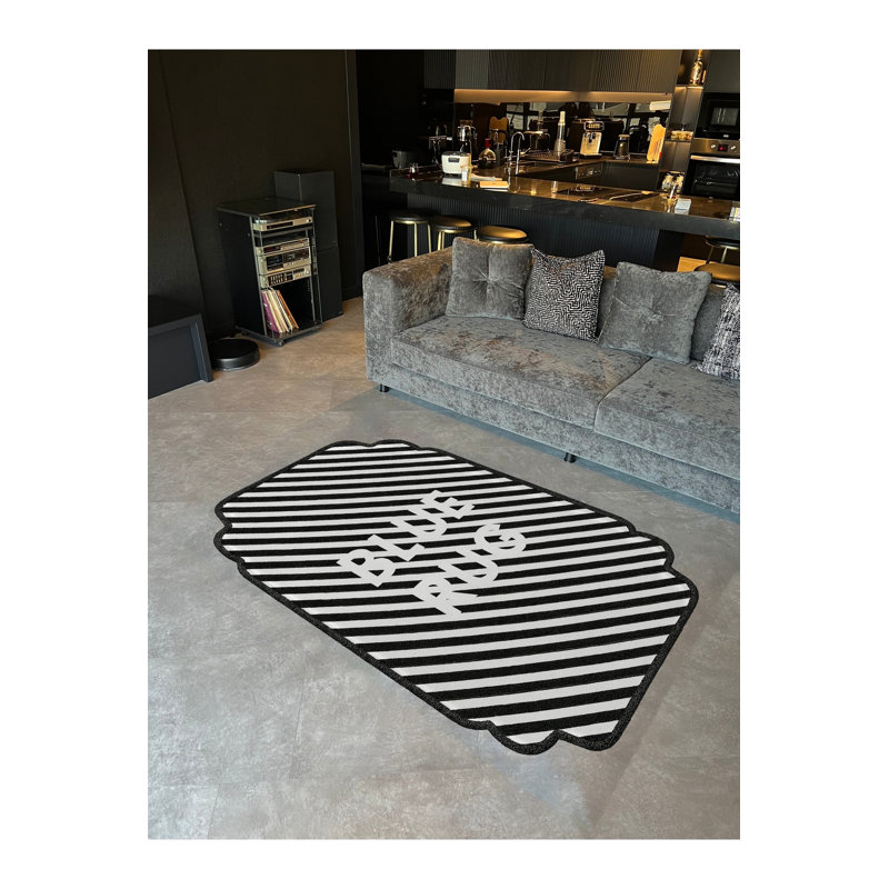Tapis tissé à rayures crème Mosso, 2'6" x 4'11"