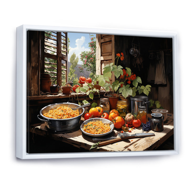 Cuban Cuisine Flavourful III - Cuba, art mural paysage, H 34 po x l 44 po x P 1,5 po, Cadre flottant blanc