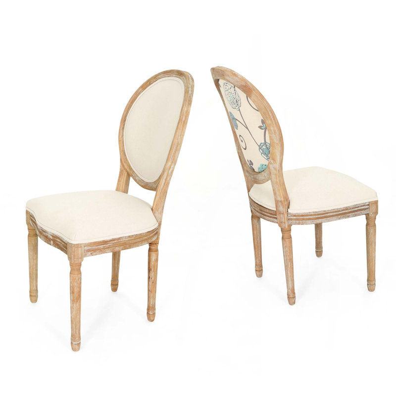 Chaise de salle à manger Classic, Naturel, Tissu beige