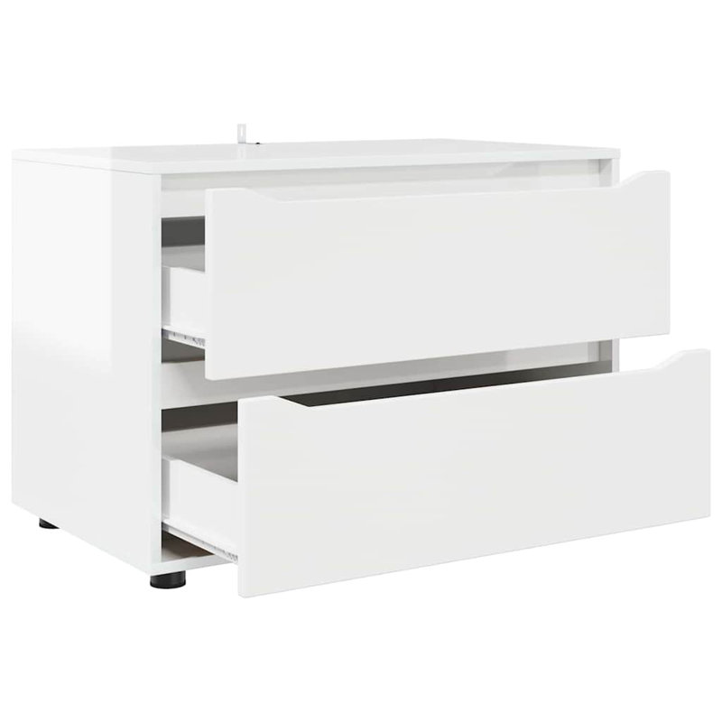 80cm W Chest of Drawers, High Gloss White
