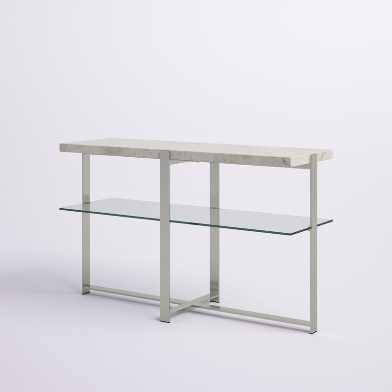 Samara 49" Solid Marble Top Console Table