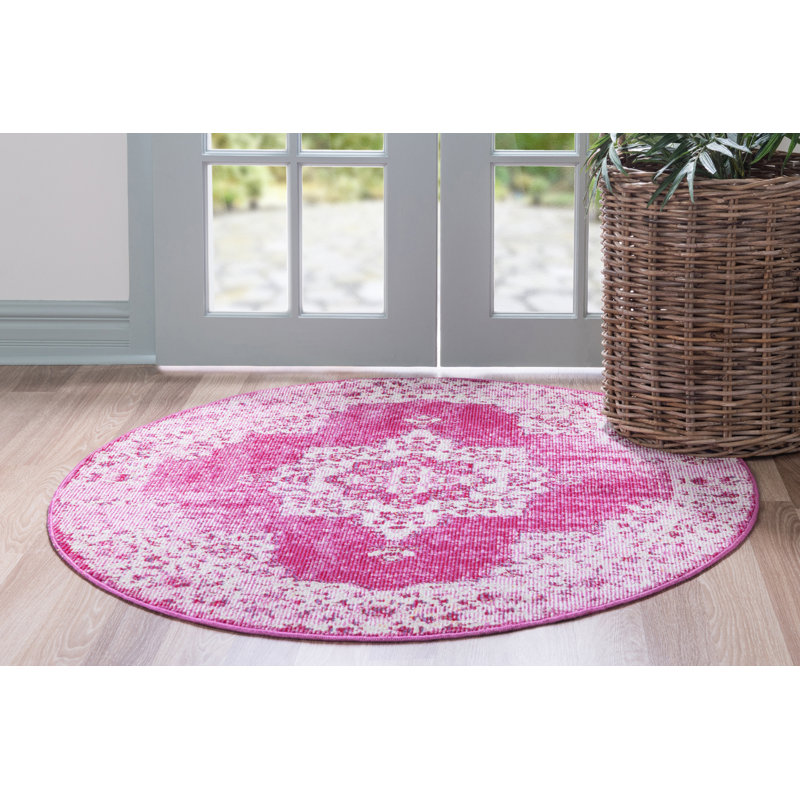 Oriental Indoor Rug, Round 7'1"