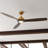  Niles 60 in. Satin Brass Indoor Rod Mount Contemporary Ceiling Fan with Dark Elm Blades, Dimmable Integrated LED Light Kit and Remote Control Included, 6 Speed Energy Efficient DC Motor-99928217