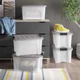 54 Qt./13.5 Gal. Plastic Storage Box with Latching Lid in Clear