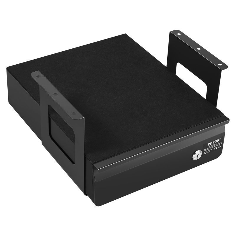 13 in Lockable Under Desk Drawer Organizer Slide-out Drawer for Home Office