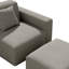 Chaise de patio moderne avec accoudoir à accoudoir gauche avec repose-pieds, canapé modulaire sans assemblage, tissu résistant aux rayons UV-1447809639