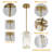1-Light Modern Crystal Single Pendant Light With Adjustable Height-465480786