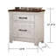 Table de chevet en bois massif vieilli 1Pc
