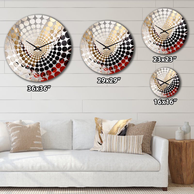 Liybah - Horloge murale peinture abstraite, Très grand