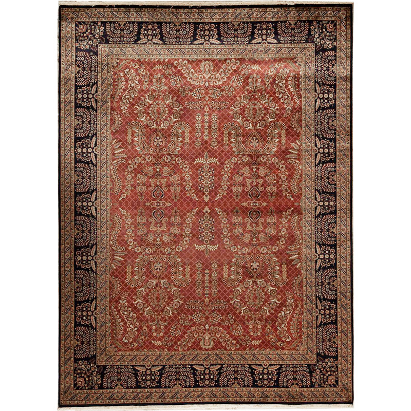 Tapis oriental rouge / noir en laine noué à la main Marquis