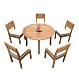 andish Outdoor 6 - Piece Teak Dining Set