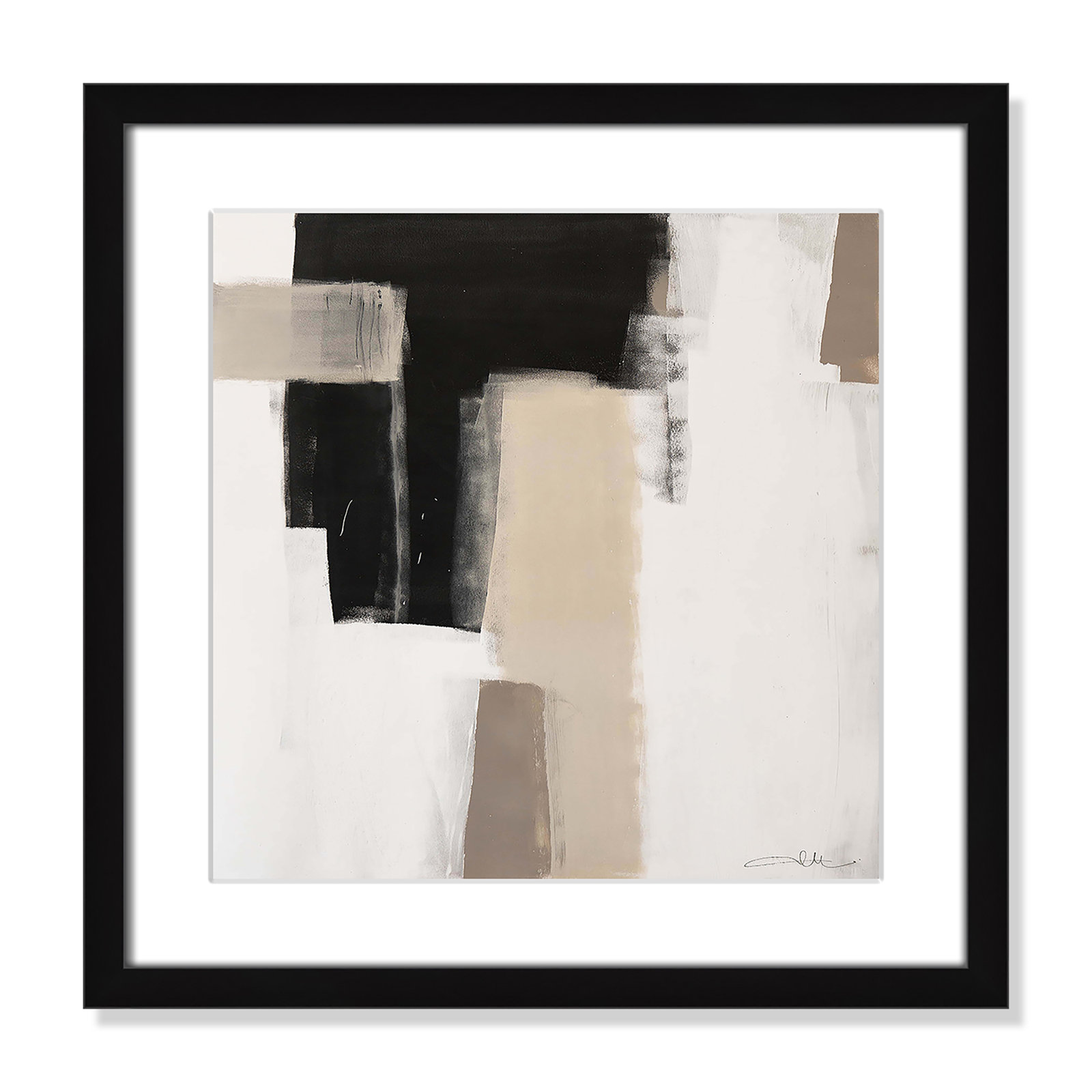 Earth Scapes I Print, 17" H x 17" W x 1.25" D, Black Box Framed