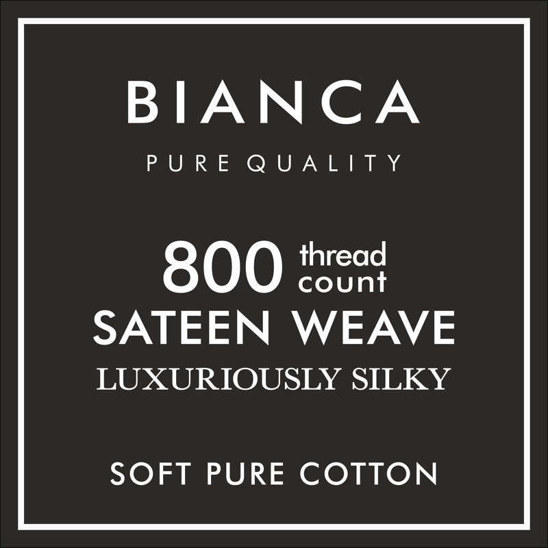 800 Thread Count 100% Cotton Fitted Sheet, White, DE Size - 200 x 200 cm