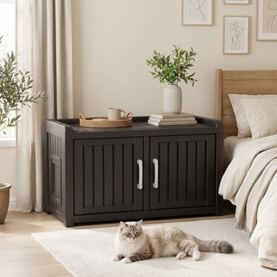 Armoire pour chat avec litière 31,97 "toutes saisons à double porte