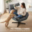 Faux Leather Swivel Accent Chair-457320491