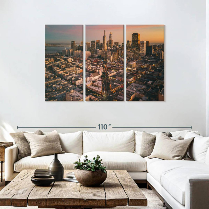 San Francisco Dusk Vibes, H 48 po x l 74 po